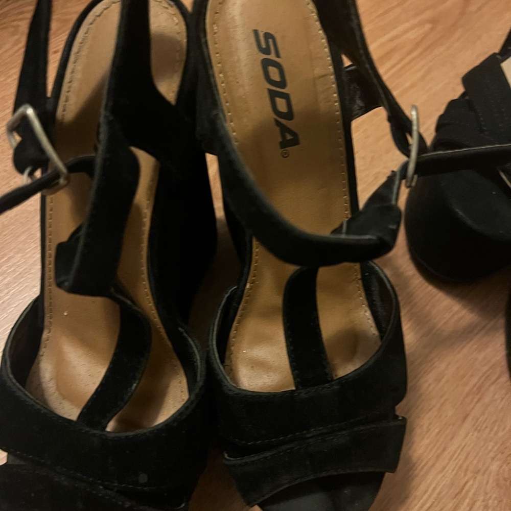Soda & Charlotte Russe Black Strappy Women's Heels